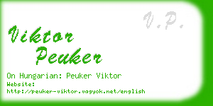 viktor peuker business card